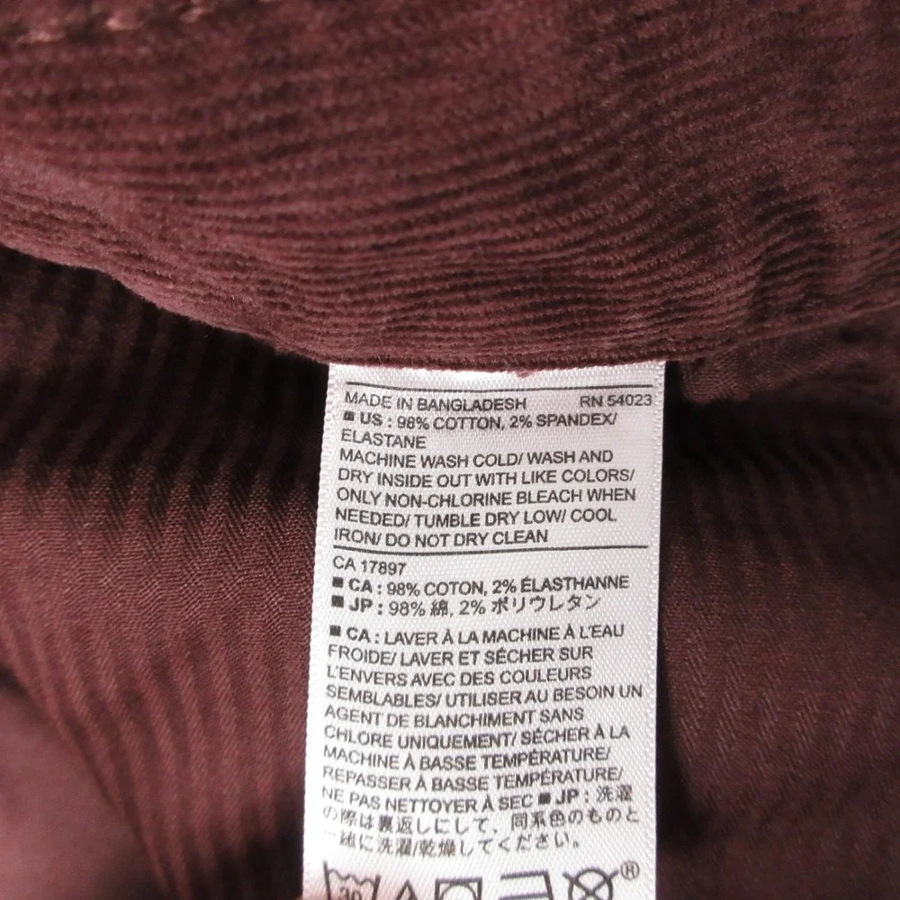 Banana Republic Pants Mens 35x32 Red Faded Corduroy 5 Pocket‎ Chino Barn Chore